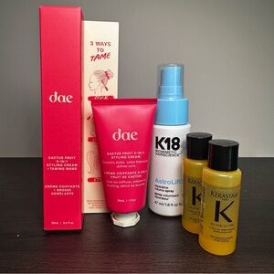 Hair care set with dae, k18 and kérastase